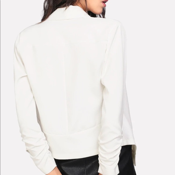 white pointed blazer jackets work office business - Picture 2 of 3